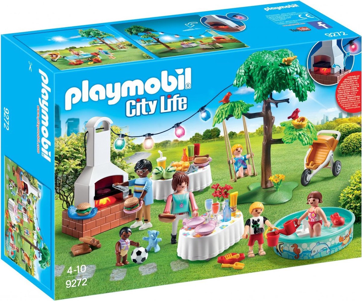 Lot Playmobil Vintage City Life - Barbecue Rouge, Camping-car, Caravane - Pièces Occasion